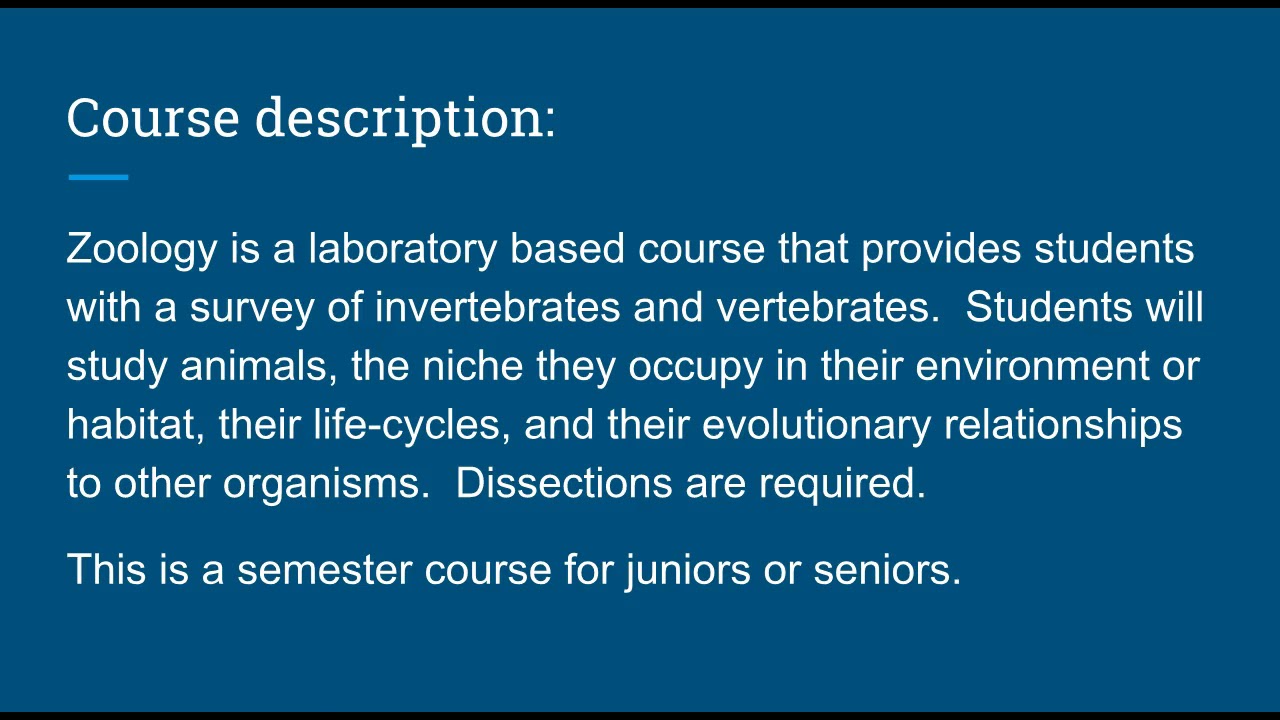 Zoology Course 19-20