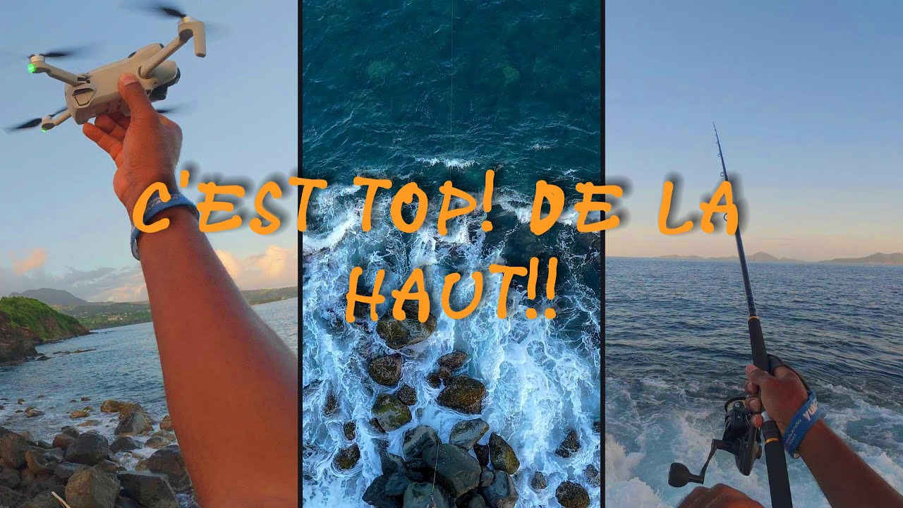 P&ecirc;che au lancer avec vue drone.