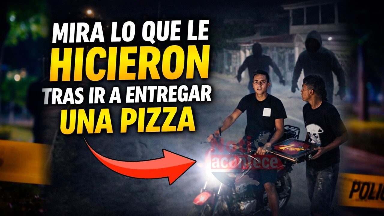 Salieron a ganarse el pan… y mira lo que les hicieron al entregar una pizza