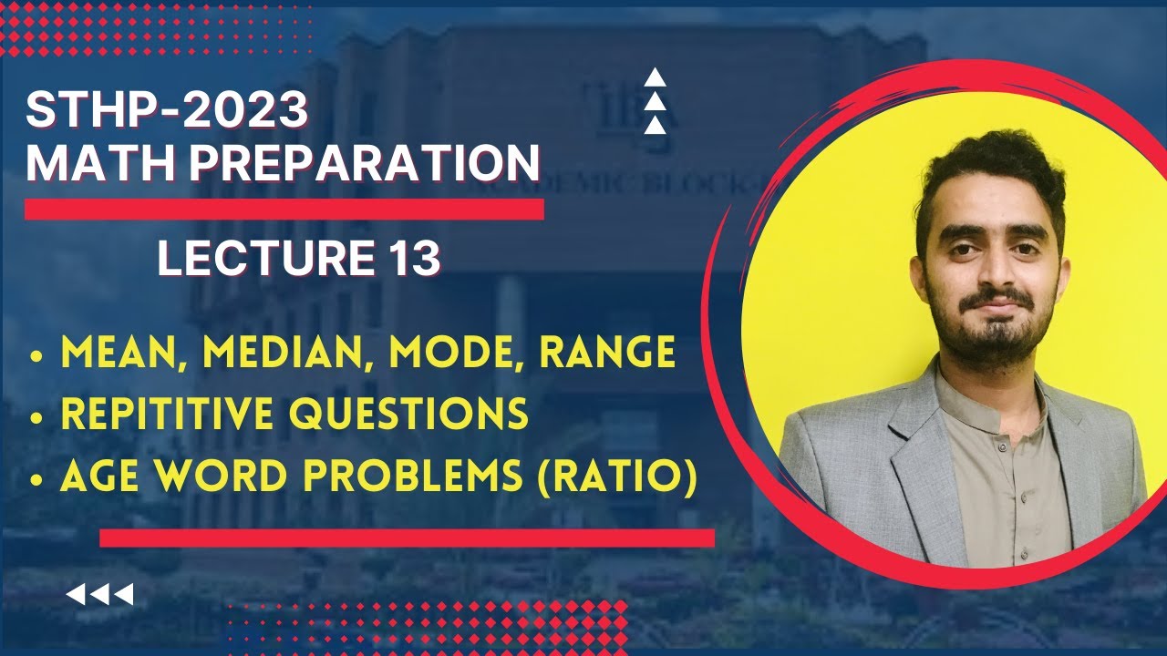 STHP| Repetitive Word Problems| Mean Mode Median| Basic Statistics for STHP| HN Academy