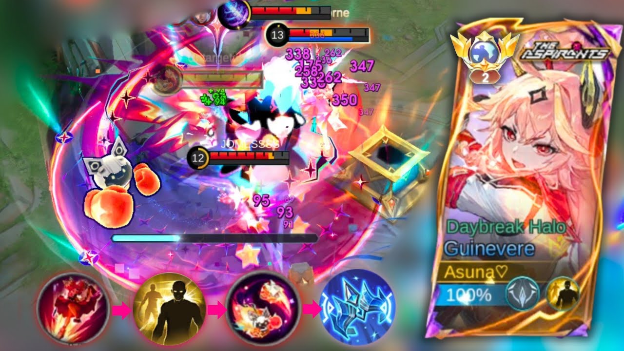 I TRIED GUINEVERE ASPIRANTS SKIN WITH FLICKER COMBO | GUINERVER MOBILE LEGENDS
