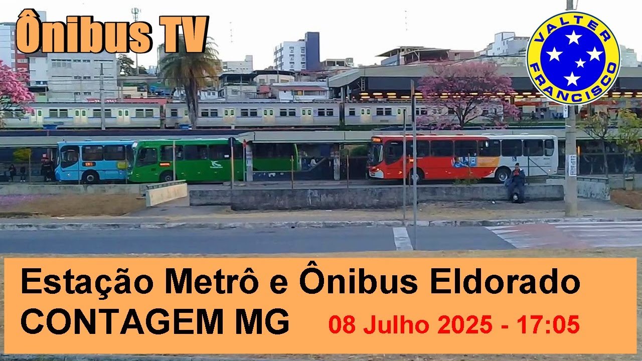 Estação de Metrô e Ônibus Eldorado - CONTAGEM MG - Movimento de Ônibus