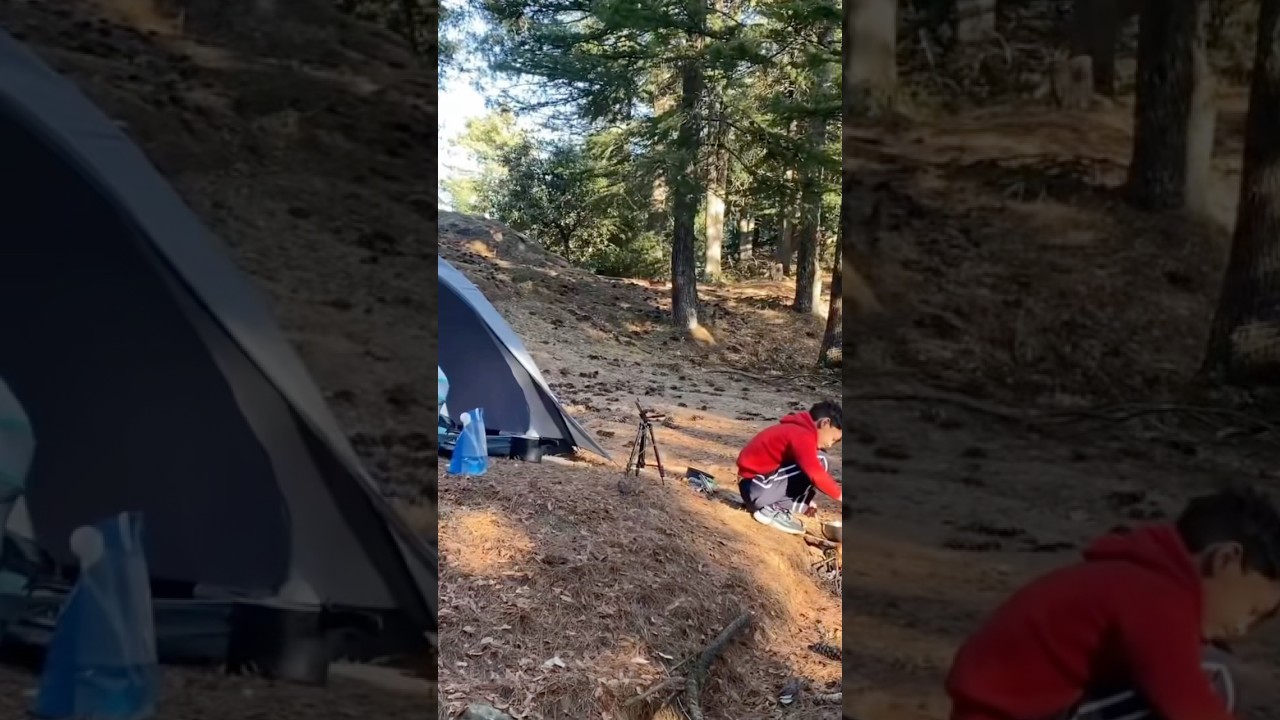 duo camping  🏕️ #campingwithnature #camping #cooking #outdoorwork ￼