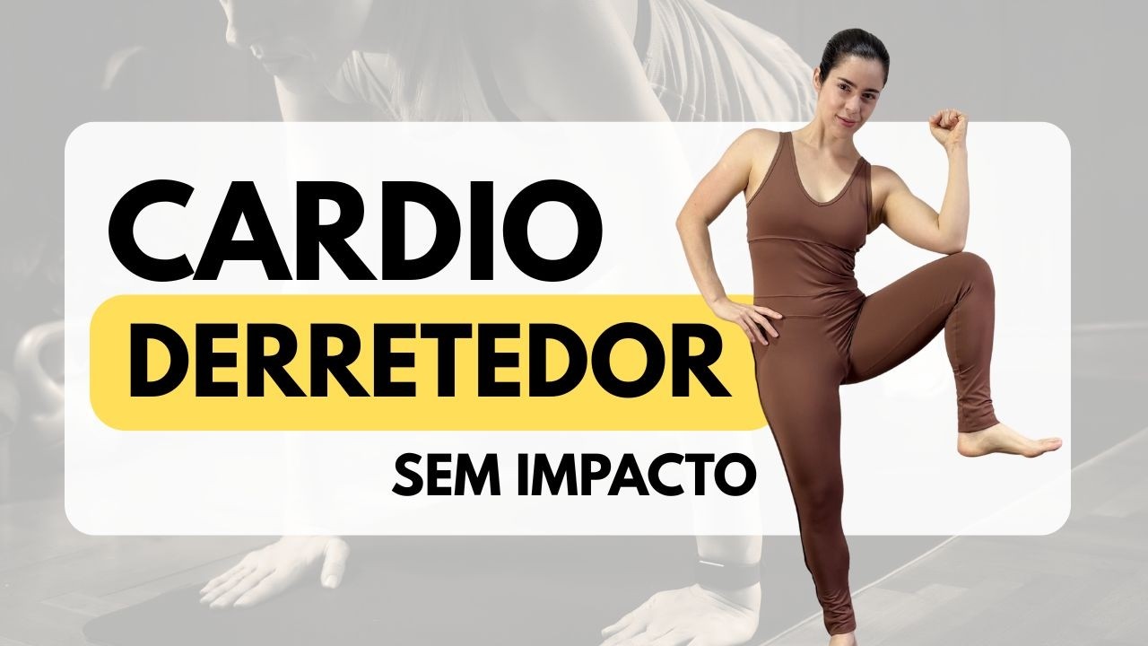HIIT 20 MIN para queimar gordura em casa, sem impacto, repetições e equipamentos