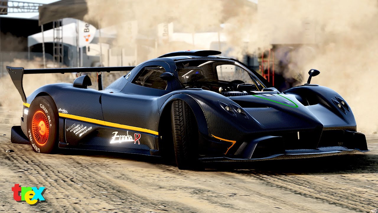 Pagani Zonda pe OFFROAD cu Roti de Drag Race