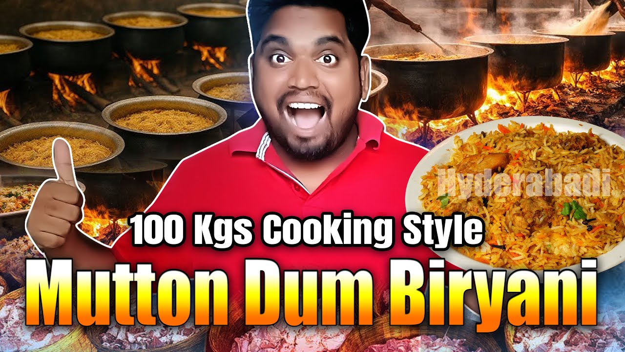100 kgs Wedding mutton dum biryani Hyderabadi Cooking Style