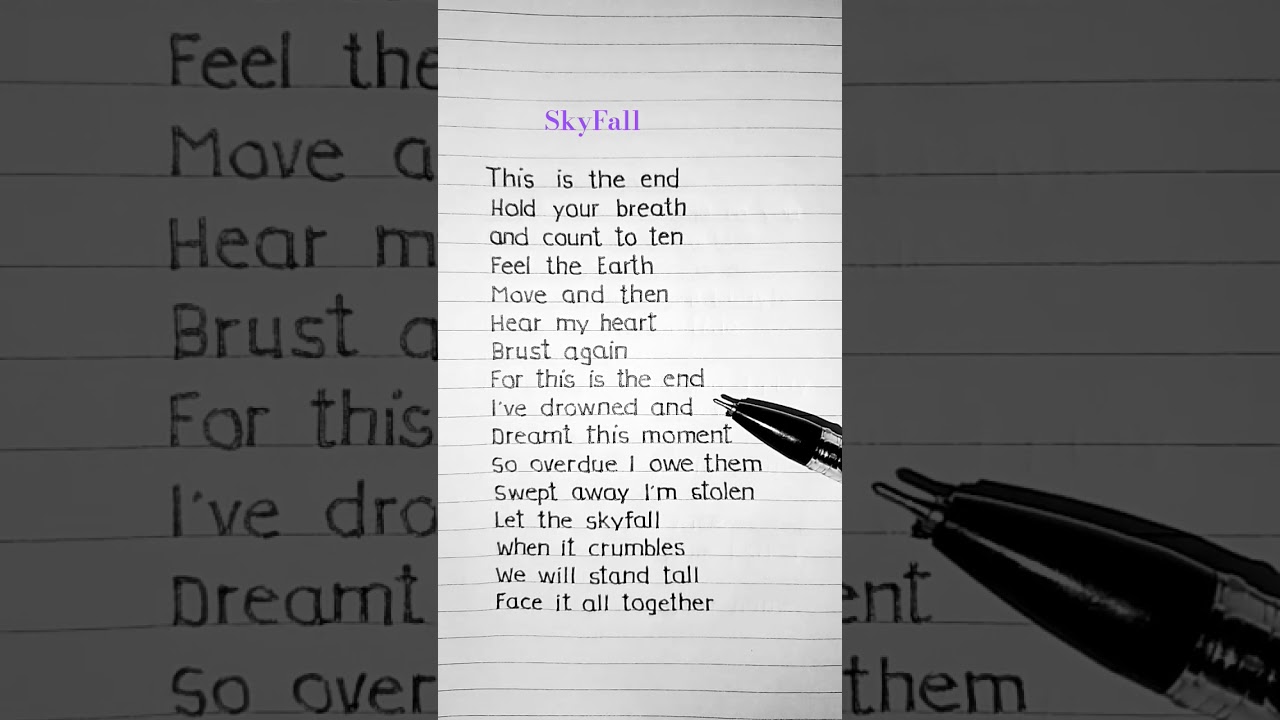 Sky Fall - Adele (Lyrics) #song #lyrics #trending #adele