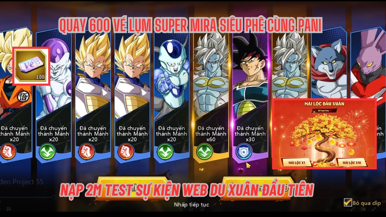 COMBO THỨC TỈNH #63 - Nạp 2m review sự kiện web đầu tiên HOT - Quay 600 vé test tỷ lệ SUPER MIRA