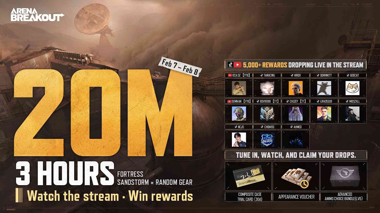20M IN 3 HOURS IN ARMORY SANDSTORM CHALLENGE🔥| Arena Breakout Live Stream | Arena Breakout Live