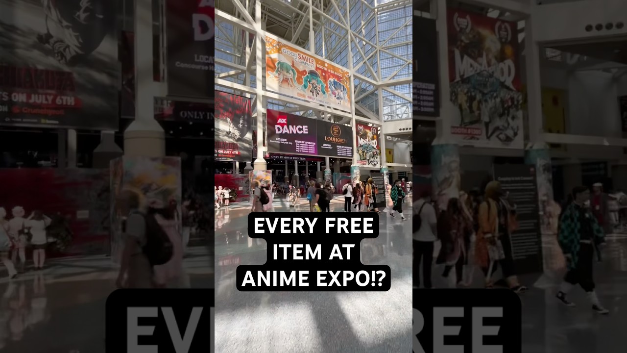 Every FREE item I got at Anime Expo #animeexpo #anime