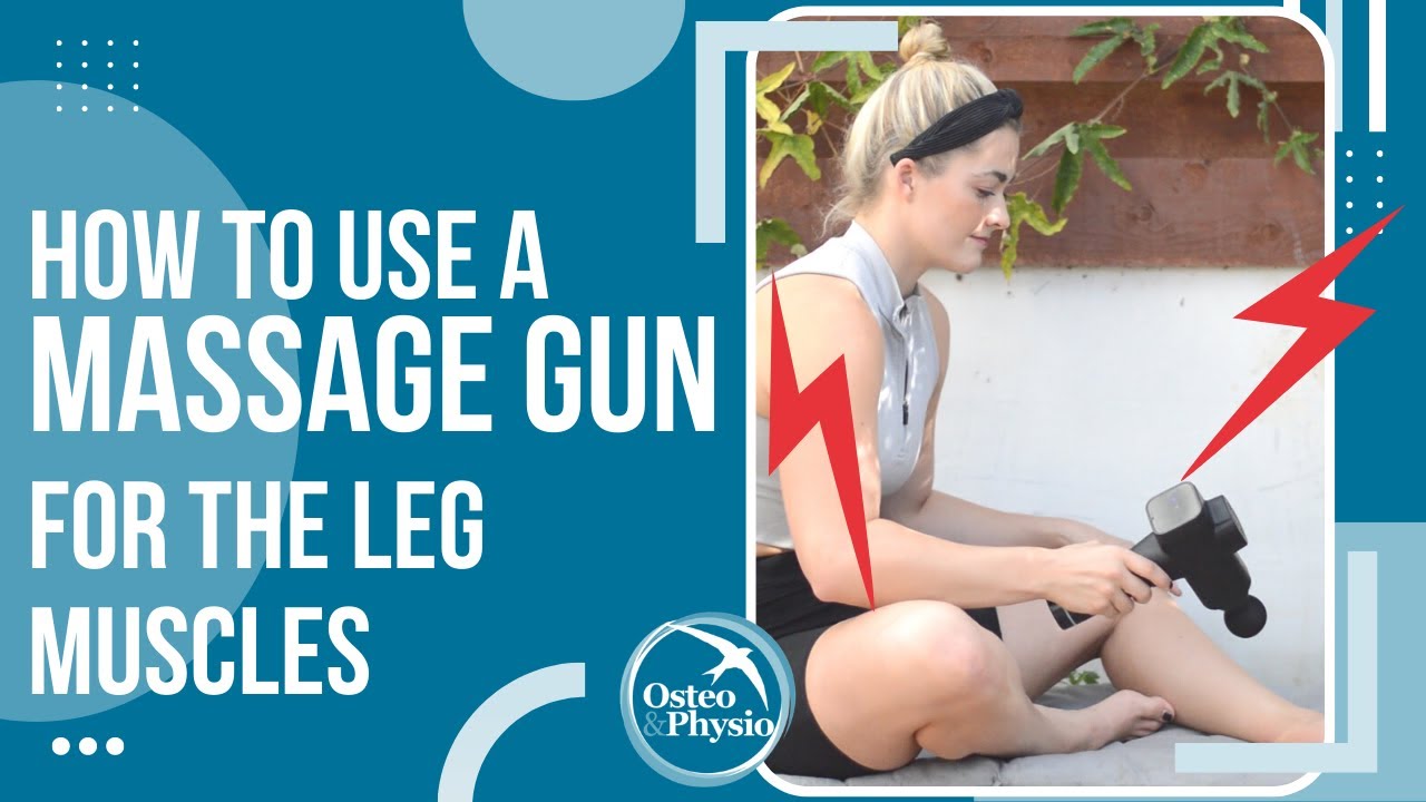 How to use a massage gun to release the lower leg muscles