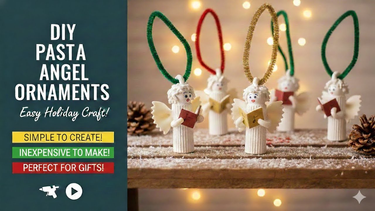 DIY Christmas Decoration Crafts | Pasta Angels