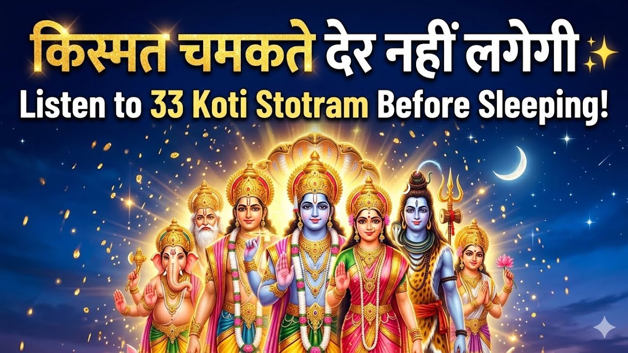 किस्मत चमकते देर नहीं लगेगी ✨ | Listen to 33 Koti Stotram Before Sleeping!