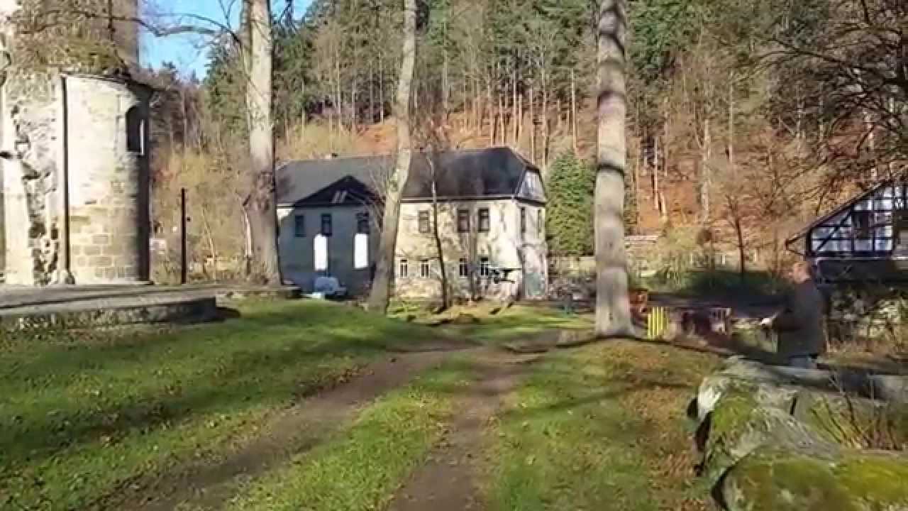 Klosterruine Paulinzella, der Copterflug mit dem Handy gefilmt