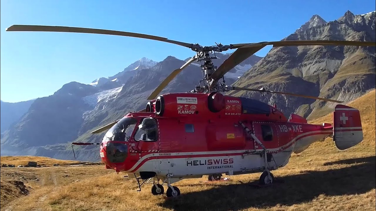 heavy lift helicopter Kamov KA-32A12 discovered at Swiss Matterhorn hike