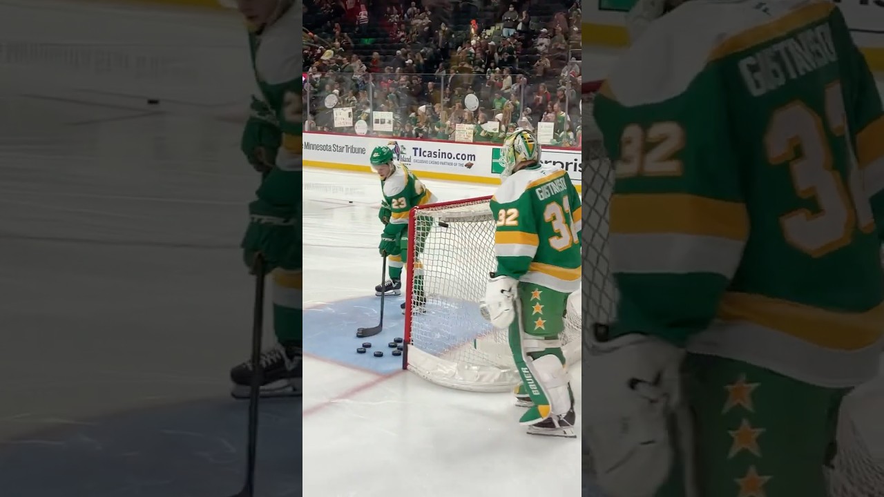 NHL-💚Marco Rossi and 💚Filip Gustavsson #mnwild #nhl #hockey #shorts