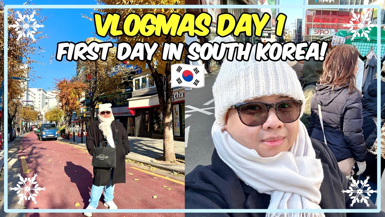 First day in South Korea! Airport, Hongdae, Airbnb Tour, & Myeongdong! 🇰🇷❄️🍂 | Jm Banquicio