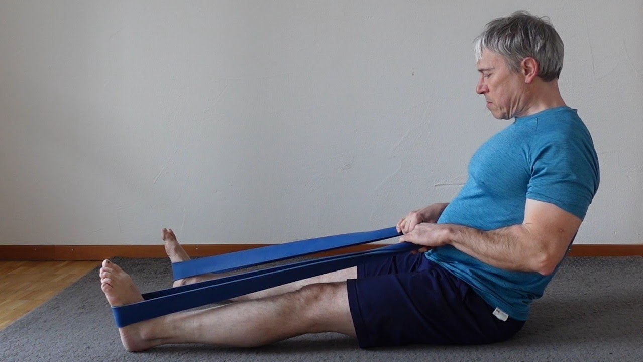 Build a strong back with resistance band seated rows