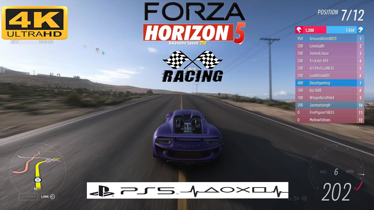Porsche 911 (1200HP) GOLIATH RACE |FORZA HOROZON 5 |4k RESOLUTION GAMEPLAY