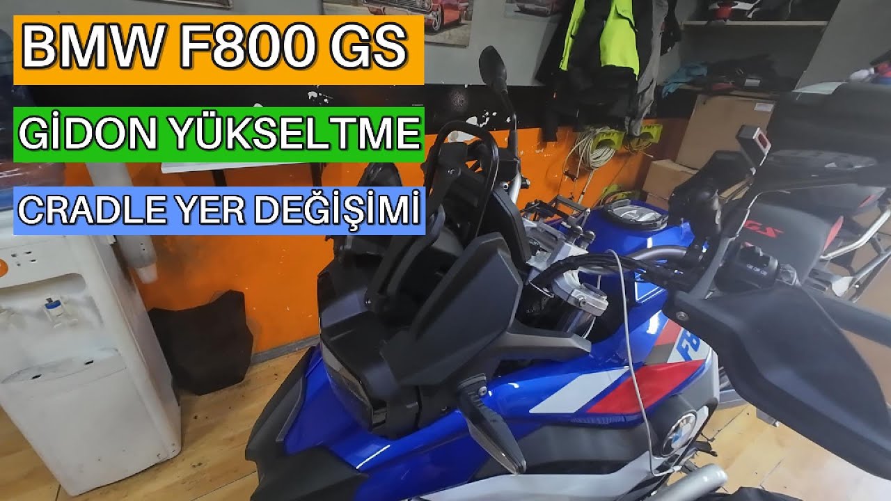 BMW F 800 GS GİDON YÜKSELTME VE CRADLE ( TELEFON VEYA NAVİGASYON TUTUCU ) YER DEĞİŞTİRME İŞLEMİ !