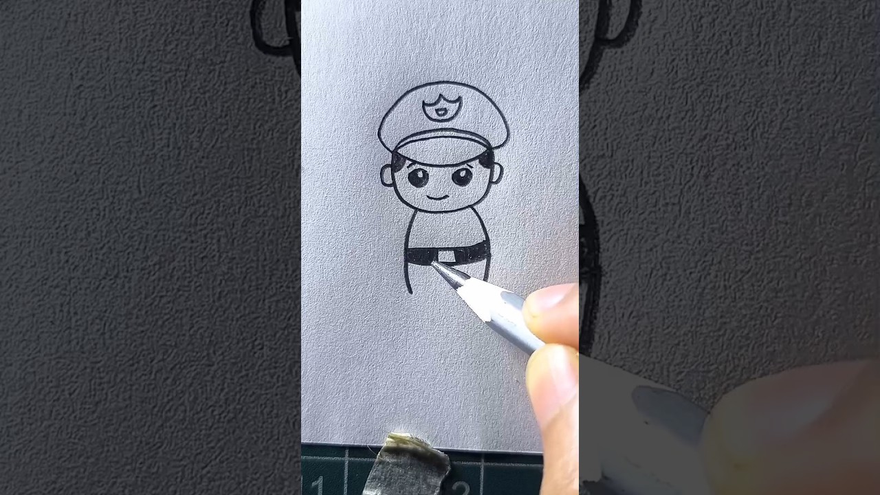 easy policeman drawing