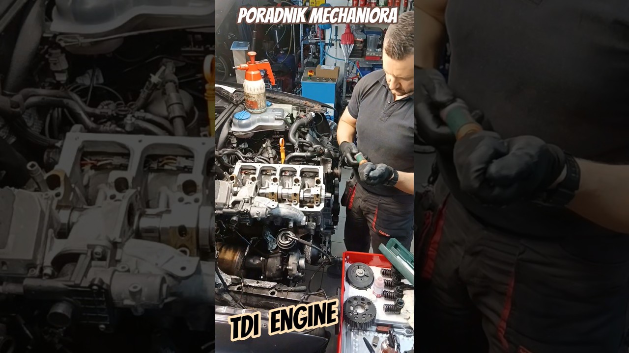SKŁADANIE SILNIKA TDI #vw #audi #tdiengine #enginefailure #enginehead #headgasket #satisfyingvideo