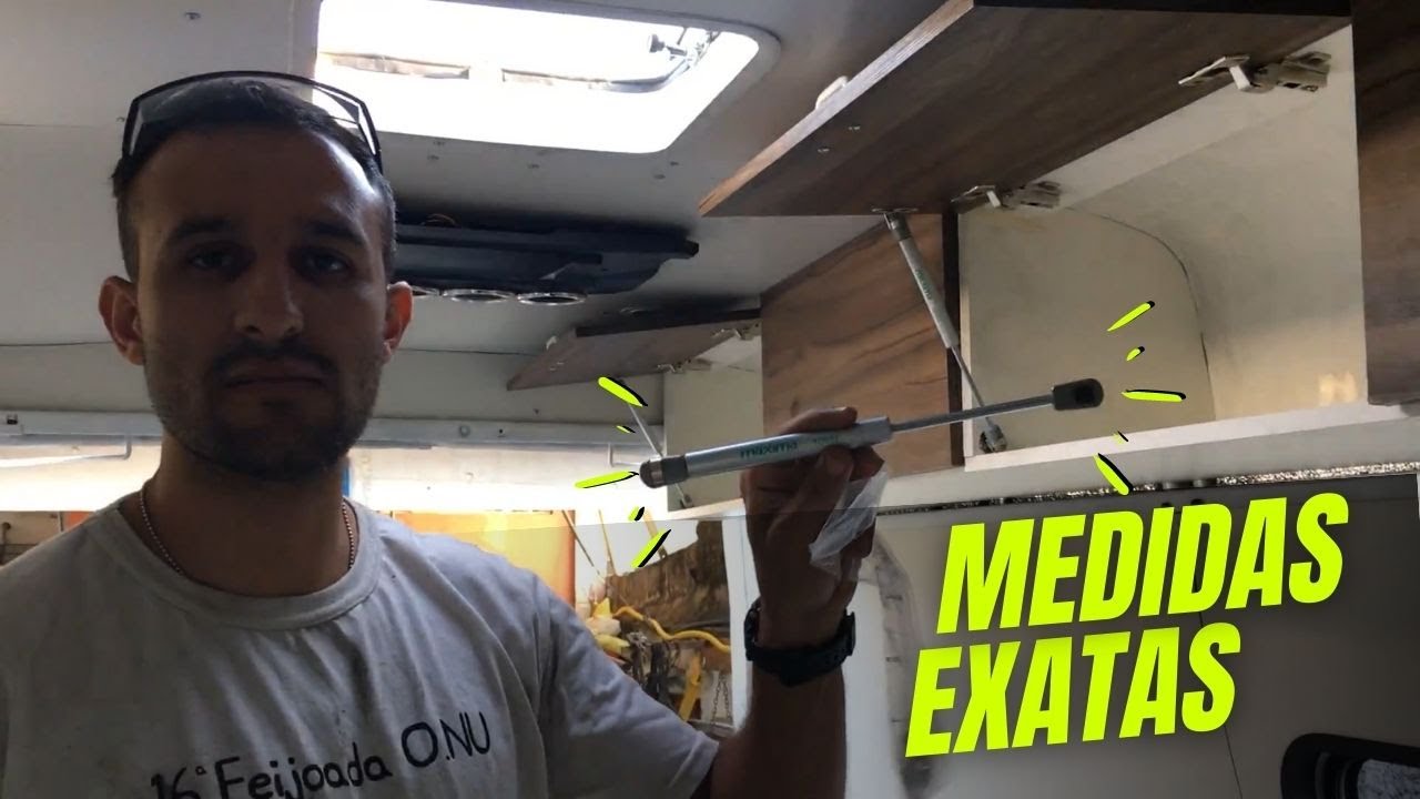 Como Instalar PISTÃO a GÁS nos MÓVEIS do Motorhome artesanal