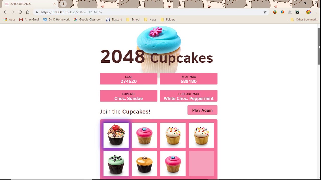 Winning 2048 Cupcakes