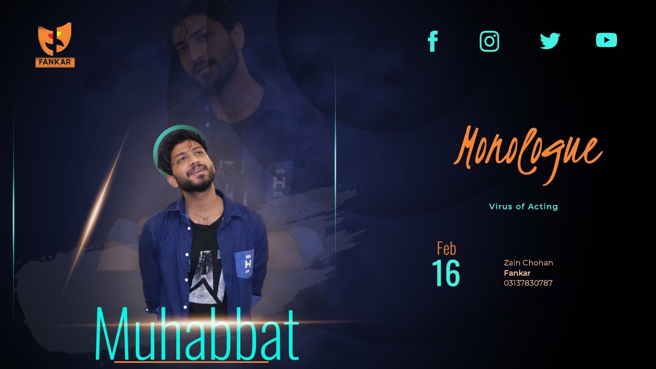 Urdu Monologue 2 | Muhabbat | Best monologue for audition | monologue performance | Actor | Acting
