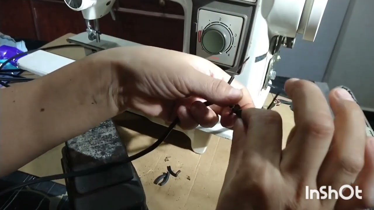 hack, ESQUEMA DE CONEXIÓN DEL CABLEADO PARA MAQUINA DE COSER.,. Pedal, motor, foquito y luz.