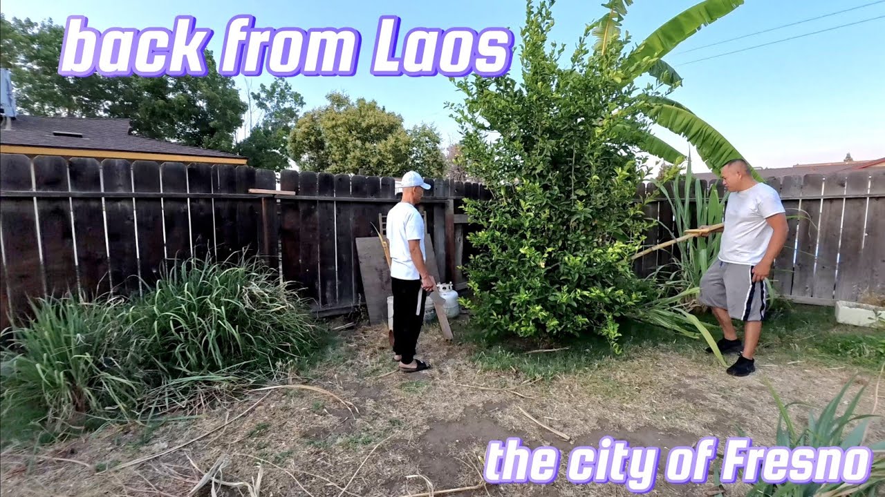 Living in America is different from Laos. First day back in Fresno, California.