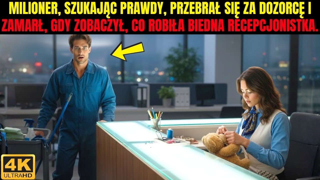 MILIONER przebrał się za DOZORCĘ i zamarł, gdy usłyszał słowa BIEDNEJ RECEPCJONISTKI
