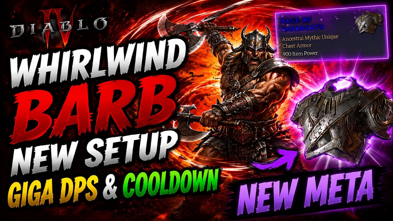 NEW META WHIRLWIND BARB IMMORTAL BUILD - CRAZY DPS & COOLDOWN