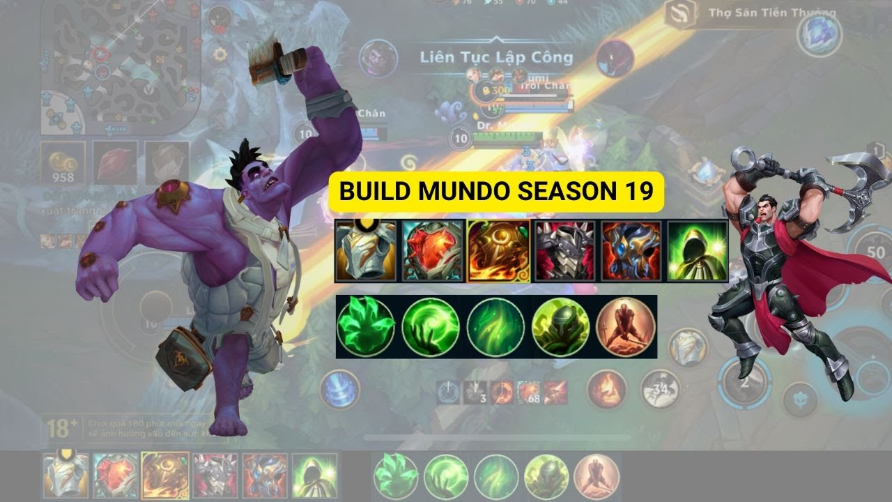 Wild Rift Mundo Baron Lane Gameplay in Season 19 (Build & Runes)