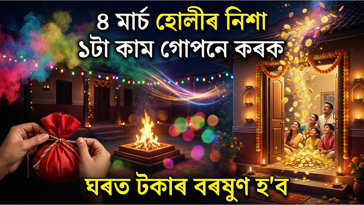 ৪মাৰ্চ আজি নিশা কৰক ১টা কাম | ৭ পুৰুষলৈ ধনৰ অভাৱ নহ’ব ! ৫ মাৰ্চৰ পৰা সলনি হ’ব  ভাগ্য | Holi2026