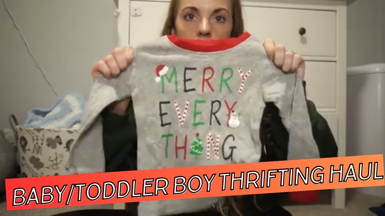 BABY AND TODDLER BOY CLOTHES THRIFTING HAUL | 12 month - 3T boys clothes