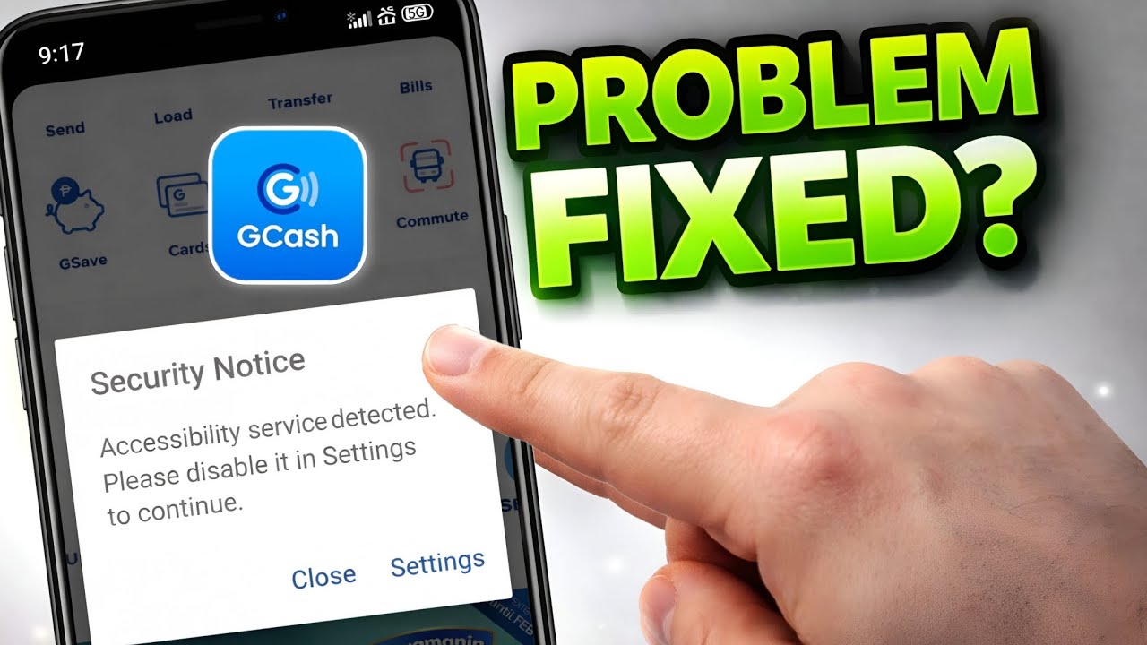 Gcash Accessibility service detected Please disable it in Settings to continue | Gcash Accessibility