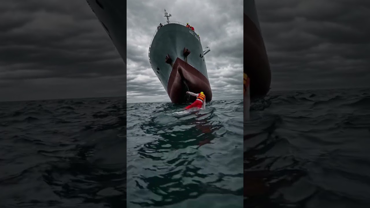 Man over board. #sea #boat #ship #man #soaking #wet