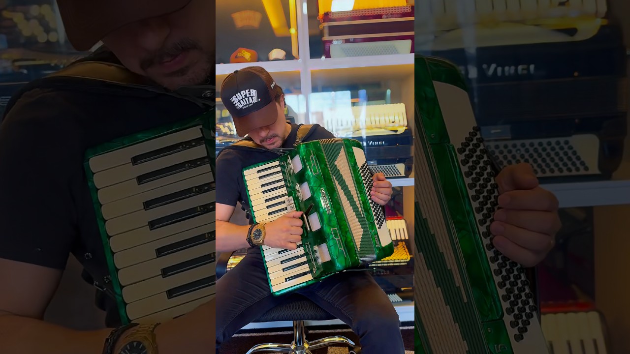 🪗 Acordeon Todeschini Super 5 l 80 Baixos&nbsp; Modelo Espingardinha I Selo Verde