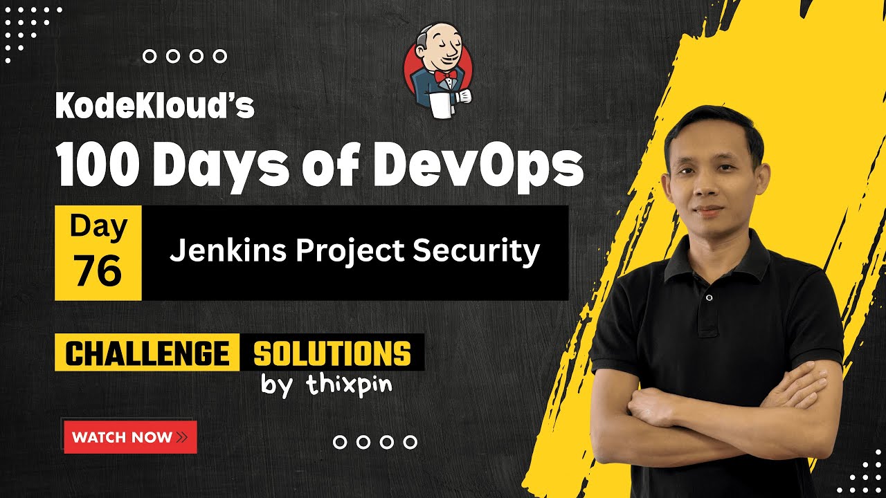 Day 76: Jenkins Project Security | 100 Days of DevOps