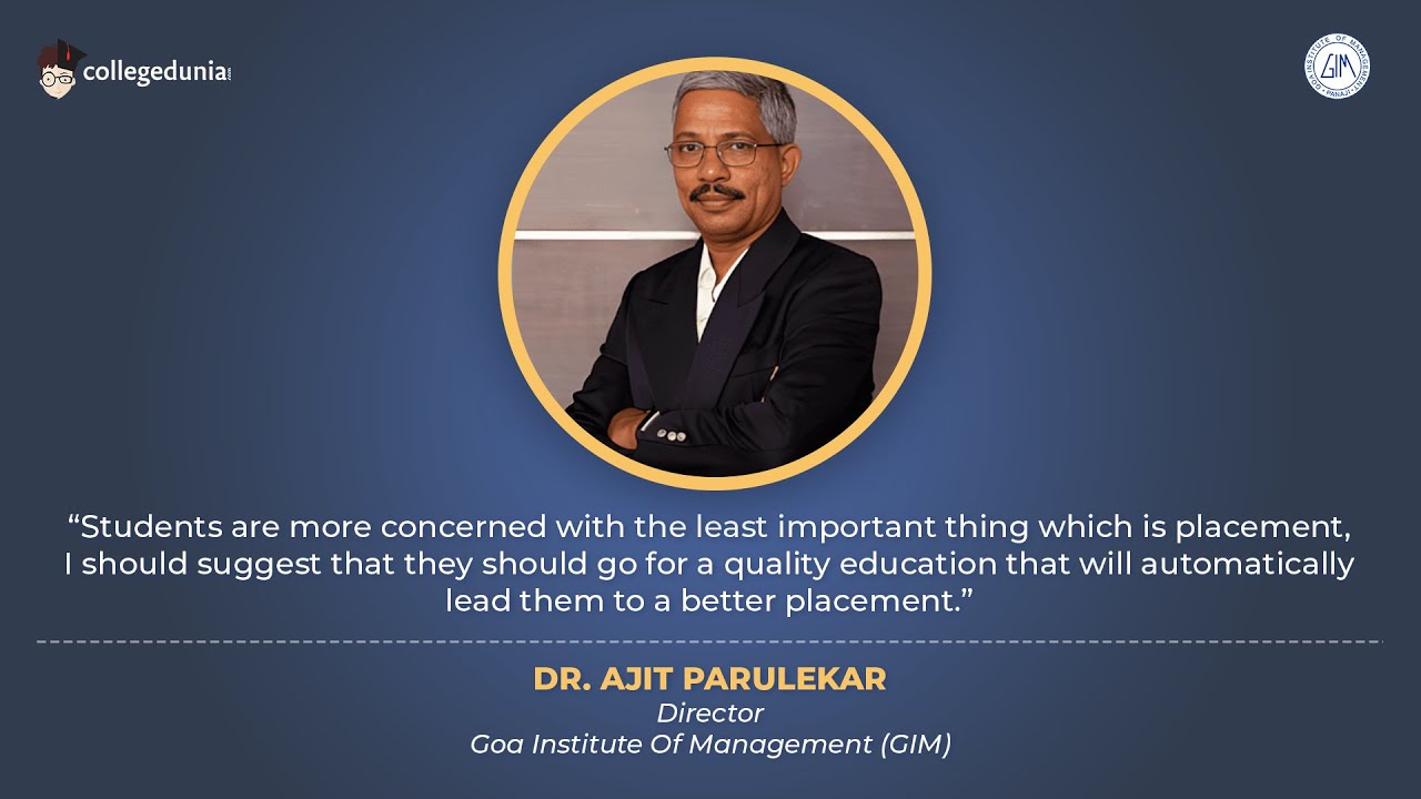 Dr. Ajit Parulekar | Director | Goa Institute Of Management (GIM)