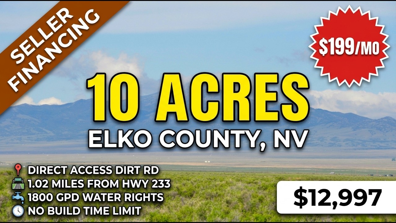 10 Acres in Elko County, NV For Sale - Stunning Mountain Views - Seller Financing Available! 21042