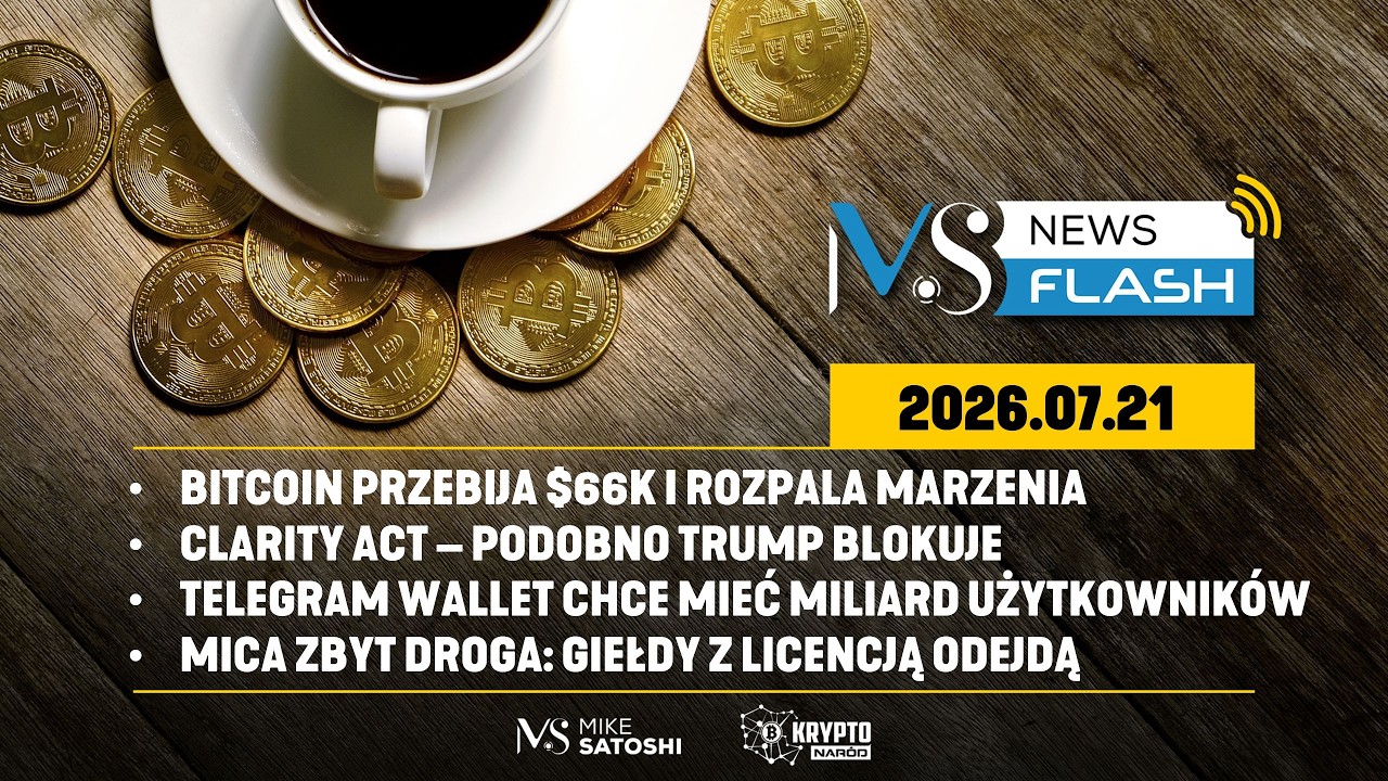 BITCOIN POWYŻEJ $66K ROZPALA MARZENIA; MICA ZBYT DROGA - GIEŁDY ZACZNĄ OPUSZCZAĆ UE?!?