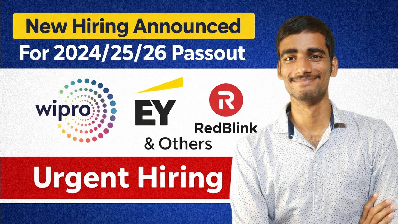 Wipro | EY | RedBlink Hiring Freshers 2024–26 |New hiring 🔥