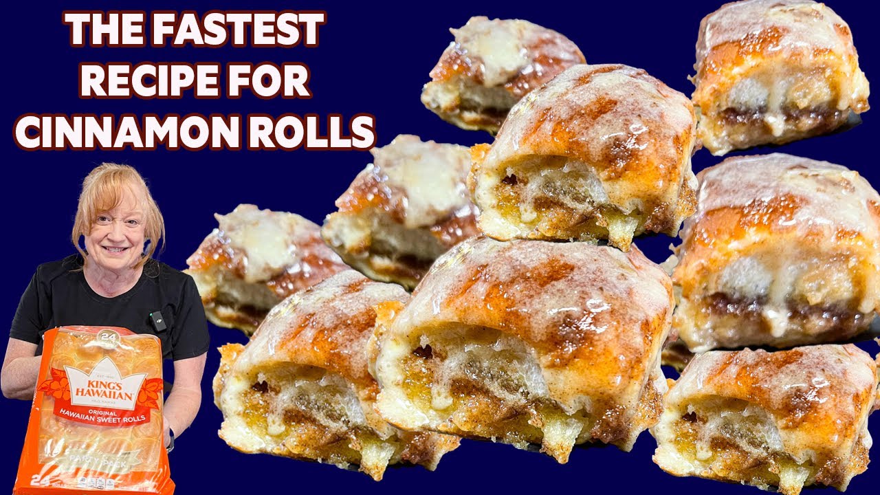 The Fastest Recipe for Cinnamon Rolls using KING'S HAWAIIAN ROLLS. Melts in your mouth goodness.