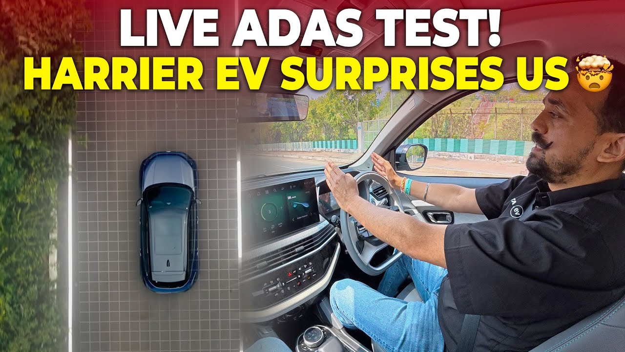 Tata Harrier EV ADAS Features Tested LIVE | Real Road Demo!