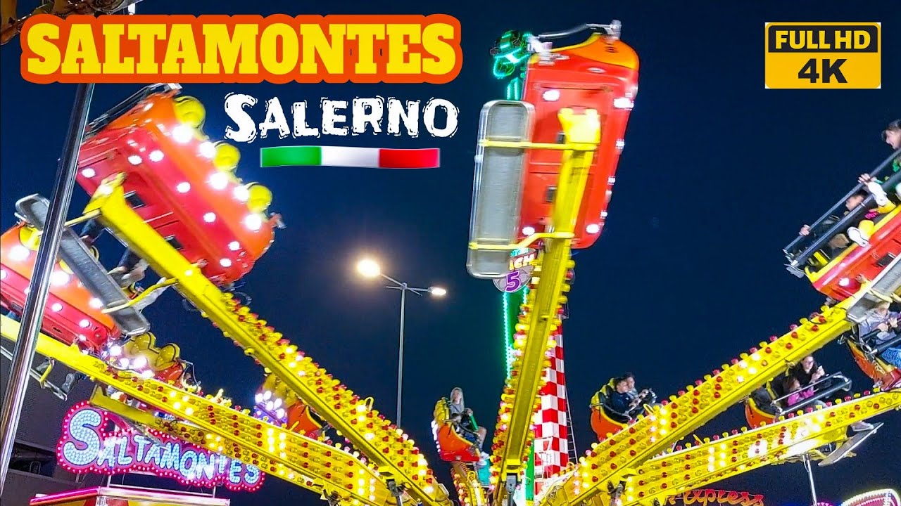 SALTAMONTES Salerno 🇮🇹 Rides - Giostre 2022 | Lunapark [4k]