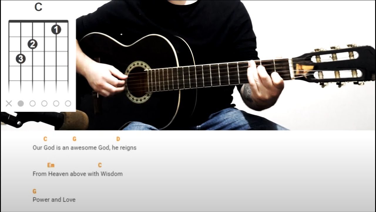 Awesome God | Guitar Lesson | Simple Chords Tutorial | Christian Hymn | Michael W. Smith Version