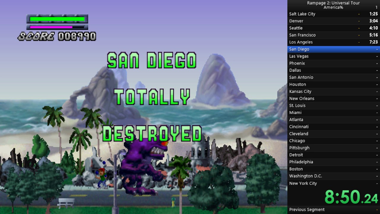 [Rampage 2: Universal Tour] Speedrun / America% / 