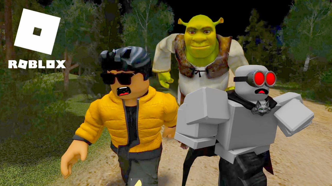 roblox, CORRA DO SHREK NA FLORESTA, udavi & produ&ccedil;&atilde;o ESCAPANDO DO SHREK DO MAL, jogo maluco roblox